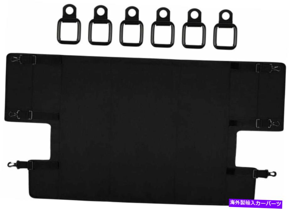 Cover Rear Trunk ラングラーJLのためのカーゴカバーオックスフォード生地リアトランクセキュリティ（ブラック） Cargo Cover Oxford Fabrics Rear Trunk Security for Wrangler JL (Black) 【並行輸入品】