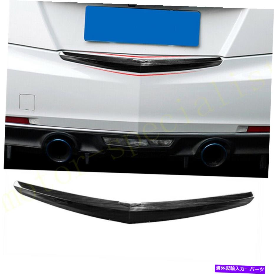 Cover Rear Trunk キャデラックATS 2013-2019用ブラックチタン後部ドア、トランクリッドテールゲートカバー Black titanium rear door Trunk lid tail gate cover For Cadillac ATS 2013-2019 【並行輸入品】