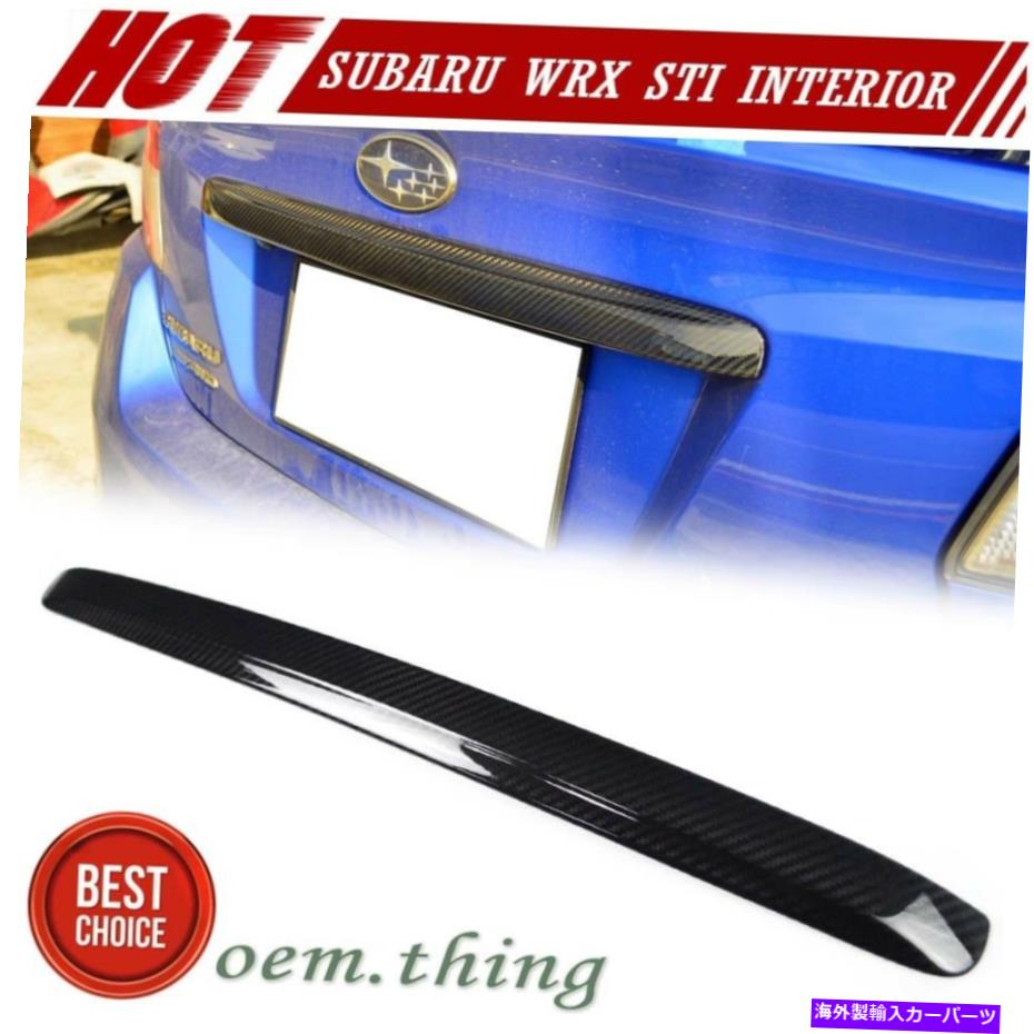 Cover Rear Trunk SUBARU WRX STI 4Dセダンエクステリアリアトランクリッドカバーカーボンファイバーのために15-20 15-20 For SUBARU WRX STI 4D Sedan Exterior Rear Trunk Lid Cover Carbon Fiber 【並行輸入品】