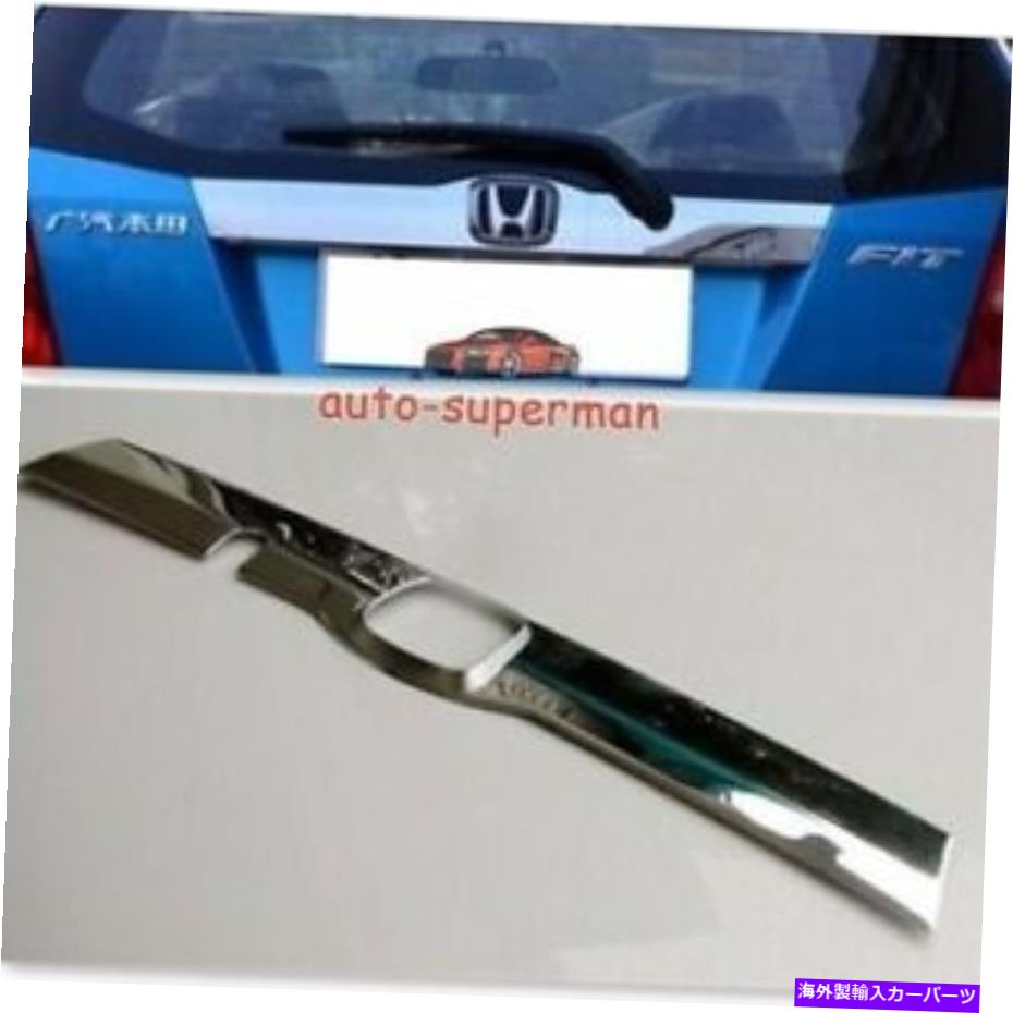 Cover Rear Trunk ホンダフィットJAZZ 2009 2010 2011 2012のためにトリムカバーを成形クロームリアトランク Chrome rear trunk molding trim cover For Honda FIT JAZZ 2009 2010 2011 2012 【並行輸入品】