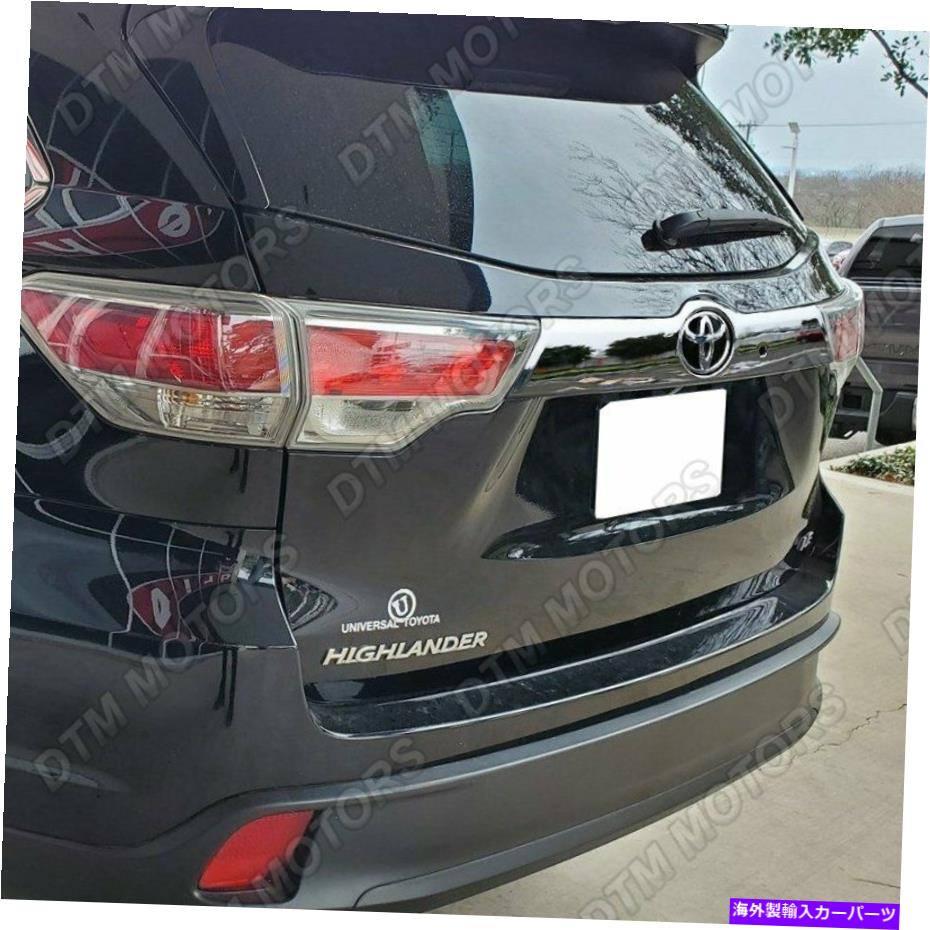 Cover Rear Trunk FIT TOYOTA HIGHLANDER MIRROR CHROME REAR TRUNK STREAMER COVER TRIM W / SMART KEY FIT TOYOTA HIGHLANDER MIRROR CHROME REAR TRUNK STREAMER COVER TRIM W/SMART KEY 【並行輸入品】