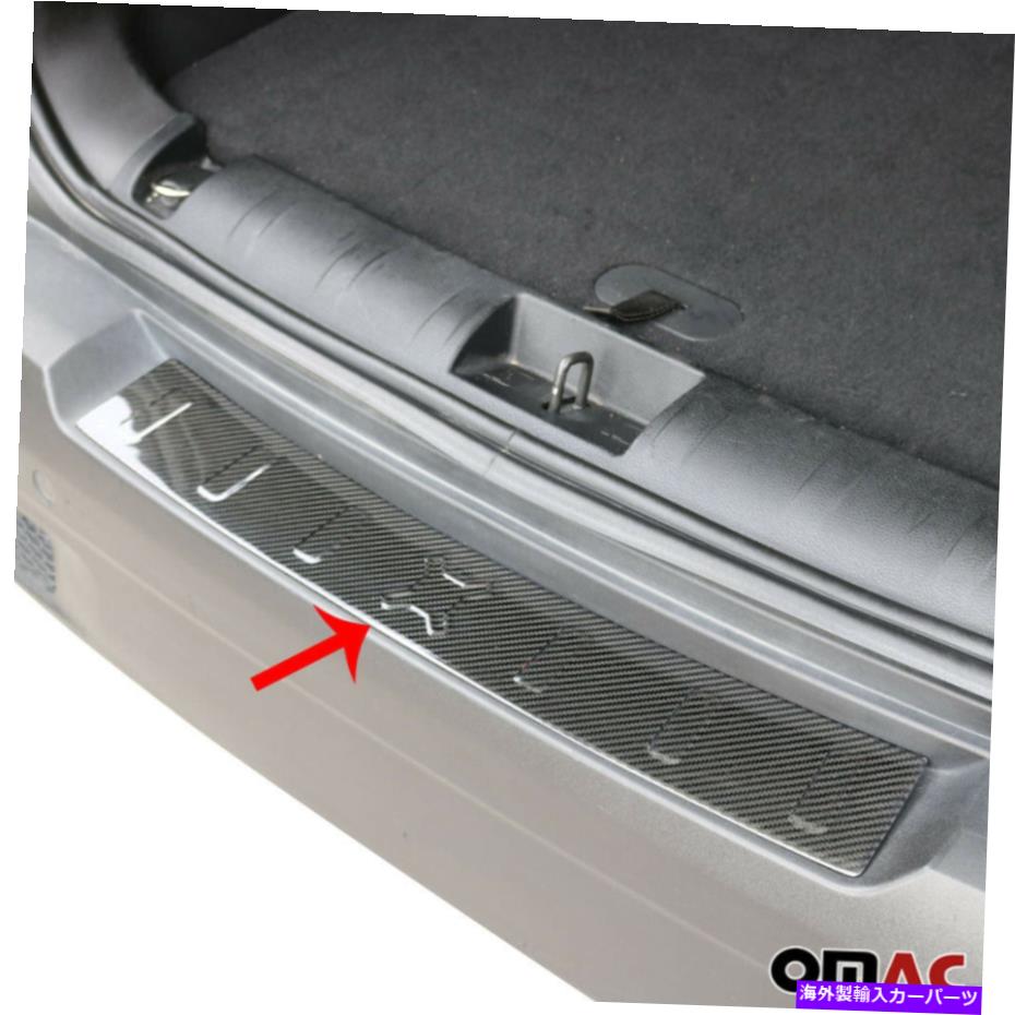 Cover Rear Trunk ジープ・レネゲード2015-2021 100％カーボンリアバンパートランクシルカバートリムプレートに適合 Fits Jeep Renegade 2015-2021 100% Carbon Rear Bumper Trunk Sill Cover Trim Plate 【並行輸入品】