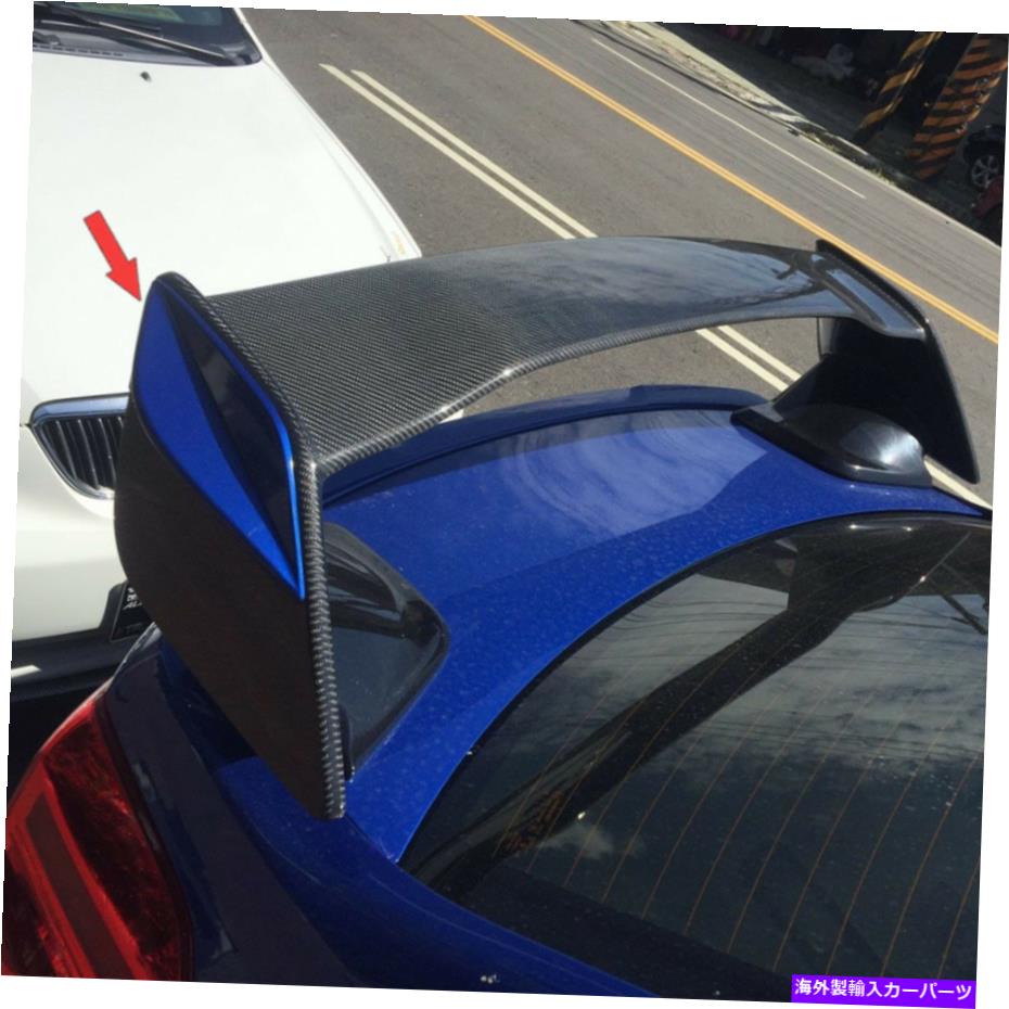 Cover Rear Trunk マットブラックのためにスバルWRX STIタイプセダンのトランクスポイラー・サイドフィンフィンカバー Matte Black For Subaru WRX STI Type Sedan Trunk Spoiler Side Fin Fins Cover 【並行輸入品】