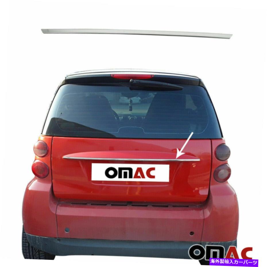 Cover Rear Trunk はめあいスマートFortwoで2008-2015クロームトランクテールゲートトリムグラブハンドルカバーS.Steel Fits Smart Fortwo 2008-2015 Chrome Trunk Tailgate Trim Grab Handle Cover S.Steel 【並行輸入品】