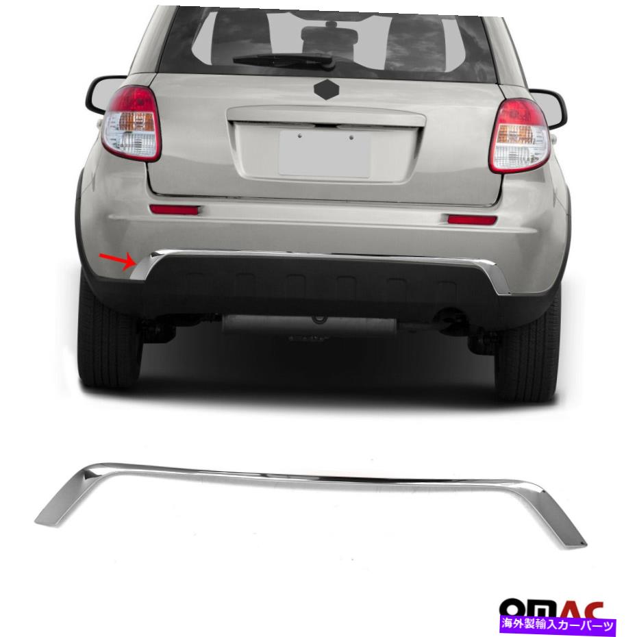 Cover Rear Trunk クロームグラブハンドルカバートランクリッドステンレス鋼は、スズキSX4 2013から2021に適合します Chrome Grab Handle Cover Trunk Lid Stainless Steel Fits Suzuki SX4 2013-2021 【並行輸入品】