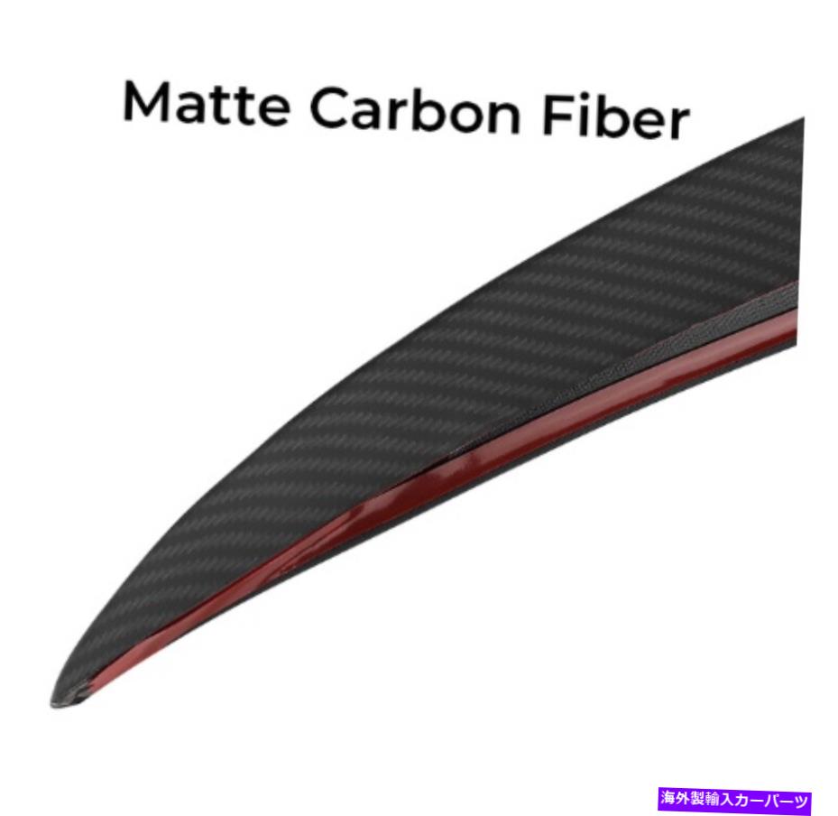 Cover Rear Trunk カーボンファイバースタイルテールウイングリアスポイラートランクカバーにテスラモデル3 17-19 Carbon Fiber Style Tail Wing Rear Spoiler Trunk Cover For Tesla Model 3 17-19 【並行輸入品】