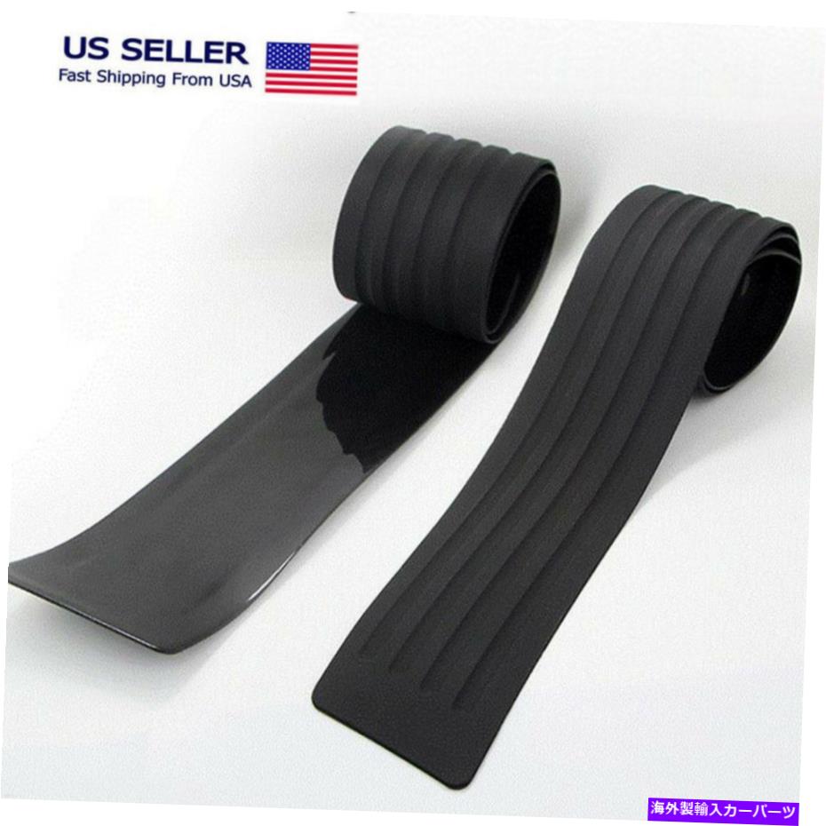 Cover Rear Trunk 2PCブラックリアバンパーラバーパッドキットガードシルプレートトランクプロテクタートリムカバー 2Pc Black Rear Bumper Rubber Pad Kit Guard Sill Plate Trunk Protector Trim Cover 【並行輸入品】|カスタムパーツ WORLD倉庫