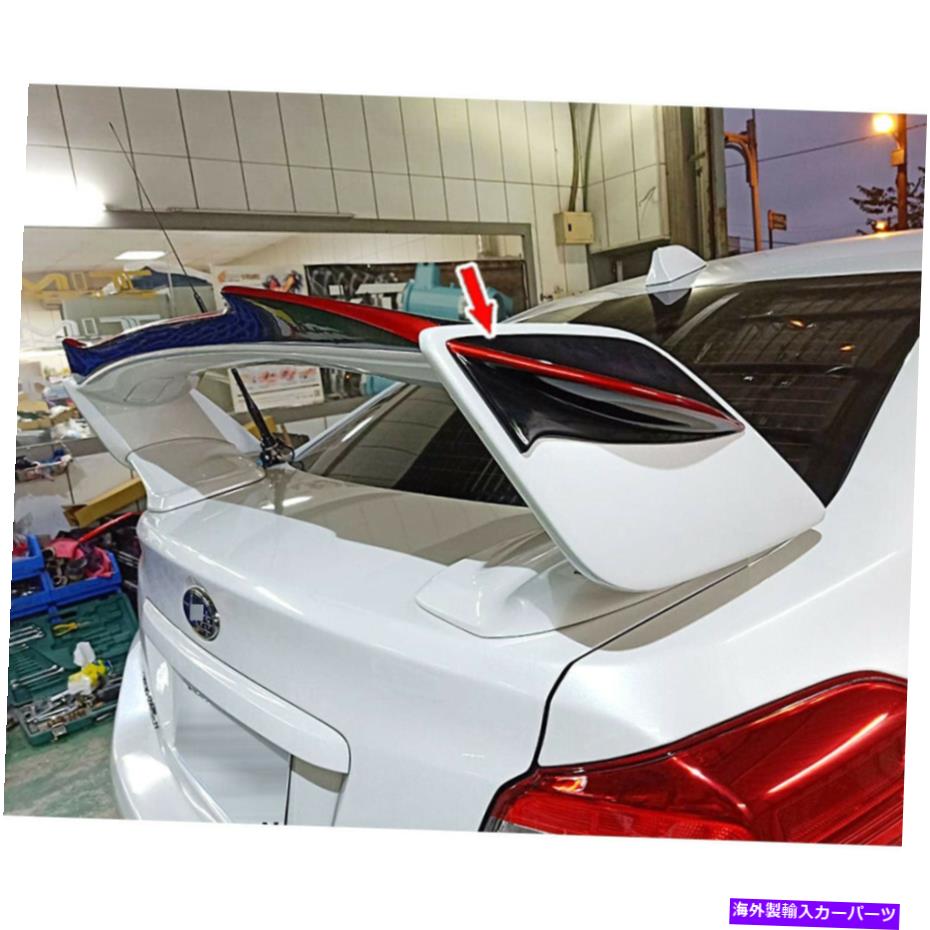 Cover Rear Trunk BLACK + RED LINE FIT FOR SUBARU WRX 4THのSEDAN TRUNK SPOILER SIDE FIN FINS COVER BLACK + RED LINE FIT FOR SUBARU WRX 4TH SEDAN TRUNK SPOILER SIDE FIN FINS COVER 【並行輸入品】