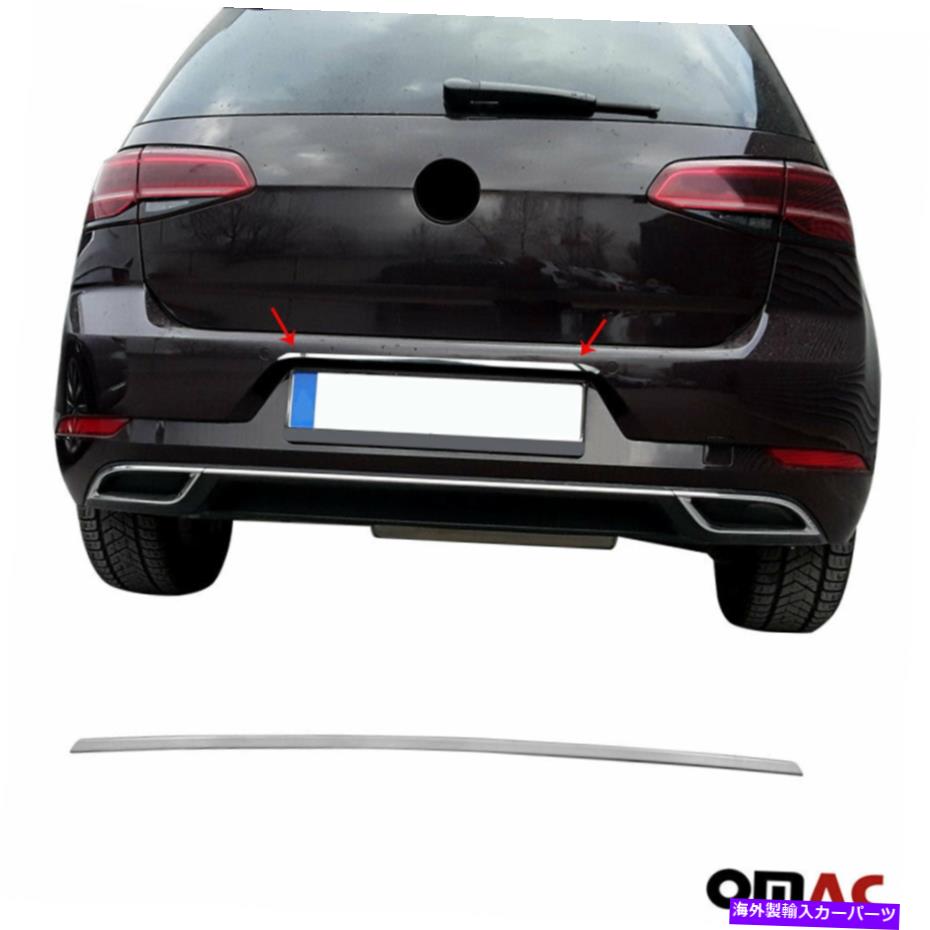 Cover Rear Trunk VWゴルフ2013- 2019用クロームトランクリッドのグラブハンドルカバーS.Steel Chrome Trunk Lid Grab Handle Cover S.Steel for VW Golf 2013- 2019 【並行輸入品】
