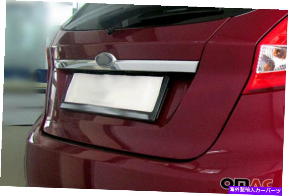 Cover Rear Trunk フォードフィエスタ2011-2021クロームトランクリッドグラブハンドルトリムカバーステンレスフィット Fits Ford Fiesta 2011-2021 Chrome Trunk Lid Grab Handle Trim Cover Stainless 【並行輸入品】
