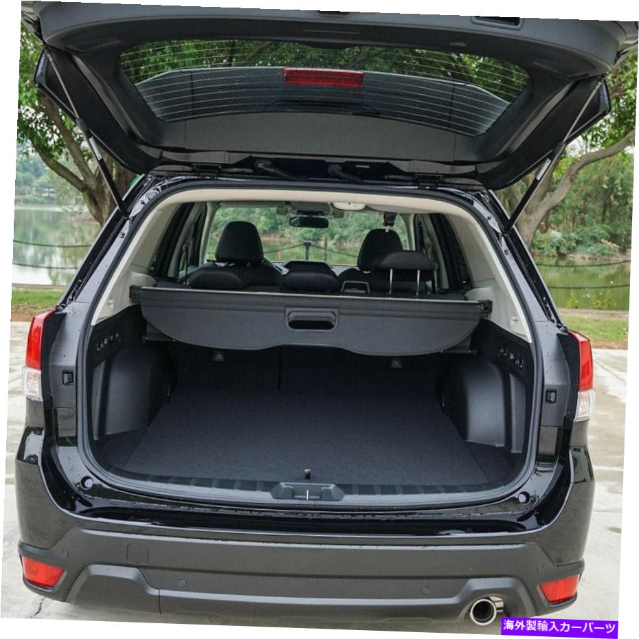 Cover Rear Trunk スバルフォレスターSK 2018-2020用リアブラックトランクセキュリティシールドカーゴカバー Rear Black Trunk Security Shield Cargo Cover for Subaru Forester SK 2018-2020 【並行輸入品】