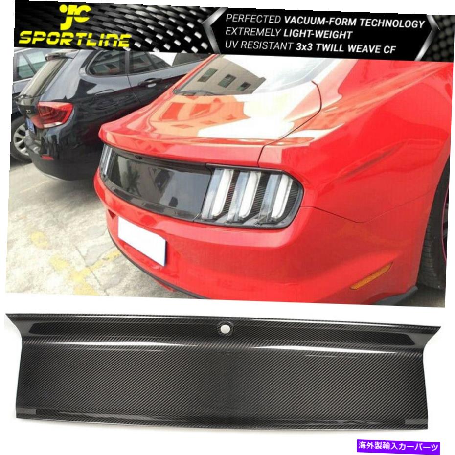 Cover Rear Trunk 15-18フォードマスタングOEスタイルリアトランクカバーデッキリッドカーボンファイバーがフィット Fits 15-18 Ford Mustang OE Style Rear Trunk Cover Decklid Carbon Fiber 【並行輸入品】