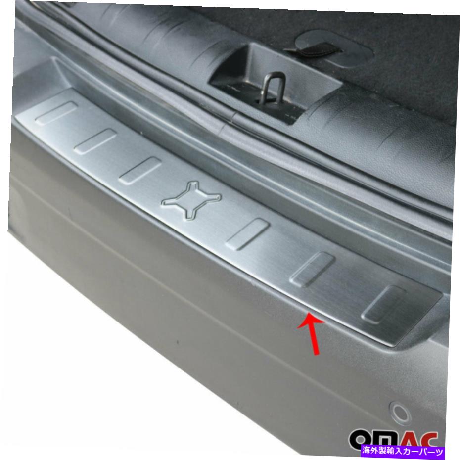 Cover Rear Trunk はめあいジープレネゲード2018-2021クロームリアバンパーガードトランクシルカバーブラッシュ Fits Jeep Renegade 2018-2021 Chrome Rear Bumper Guard Trunk Sill Cover Brushed 【並行輸入品】