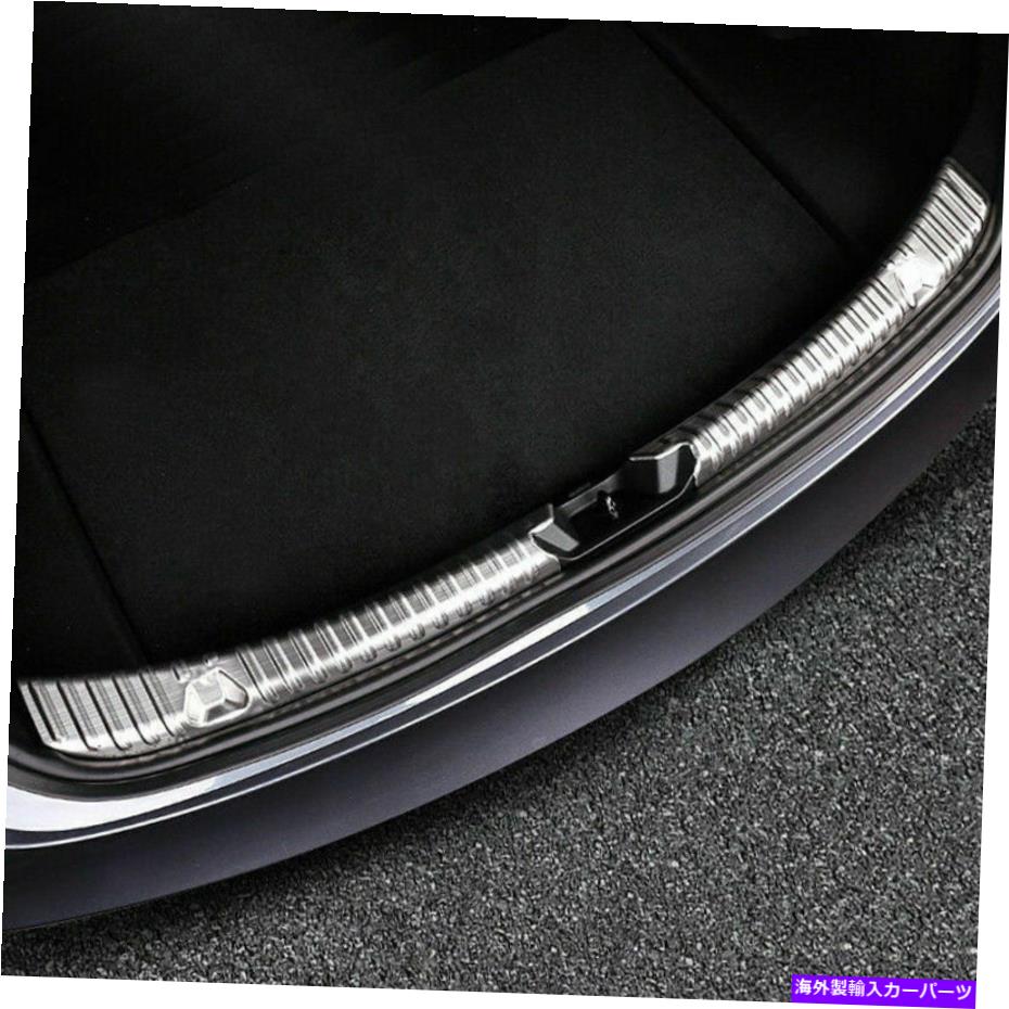 Cover Rear Trunk テスラモデル3 2018から19スチールトランクリアバンパープロテクタープレートカバーシル2PC用 for Tesla Model 3 2018-19 Steel Trunk Rear Bumper Protector Plate Cover Sill 2pc 【並行輸入品】