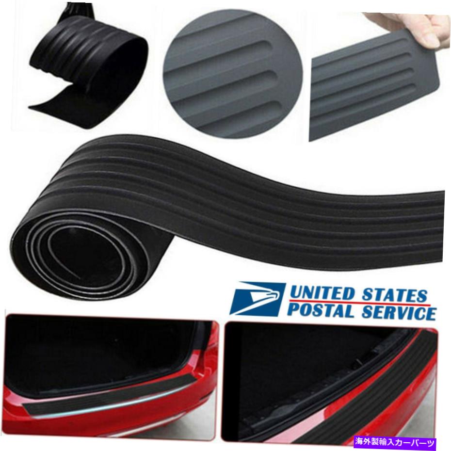 Cover Rear Trunk ブラックリアバンパーラバーパッドキットガードシルプレートトランクプロテクタートリムカバーキット Black Rear Bumper Rubber Pad Kit Guard Sill Plate Trunk Protector Trim Cover Kit 【並行輸入品】