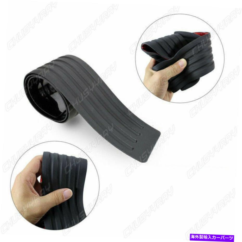 Cover Rear Trunk 黒い車のリアバンパーラバーパッドキットガードシルプレートトランクプロテクタートリムカバー Black Car Rear Bumper Rubber Pad Kit Guard Sill Plate Trunk Protector Trim Cover 【並行輸入品】