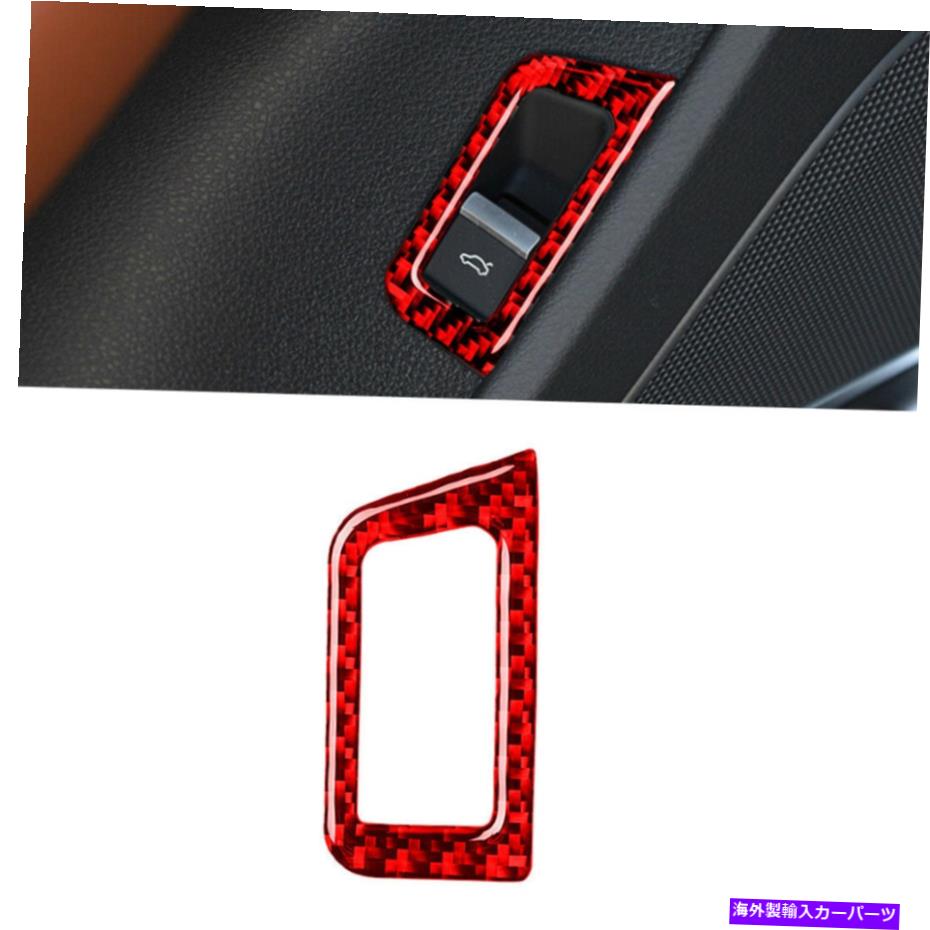Cover Rear Trunk アウディQ7 2016年から2019年レッドカーボンファイバーインテリアリアトランクスイッチボタンのカバーに For Audi Q7 2016-2019 Red Carbon Fiber Interior Rear Trunk Switch Button Cover 【並行輸入品】 23,199円