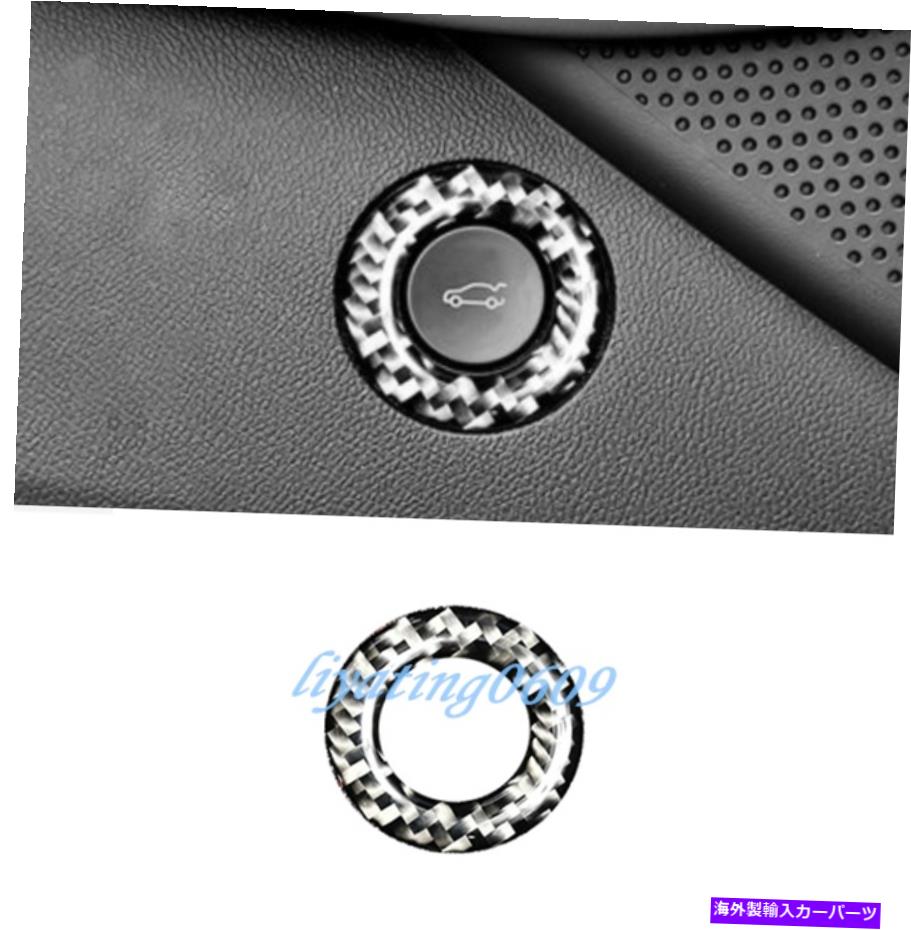 Cover Rear Trunk 実カーボンファイバーリアトランクのスイッチボタンカバートリムのためにシボレーカマロ17-19 Real Carbon Fiber Rear Trunk Switch Button Cover Trim For Chevrolet Camaro 17-19 【並行輸入品】