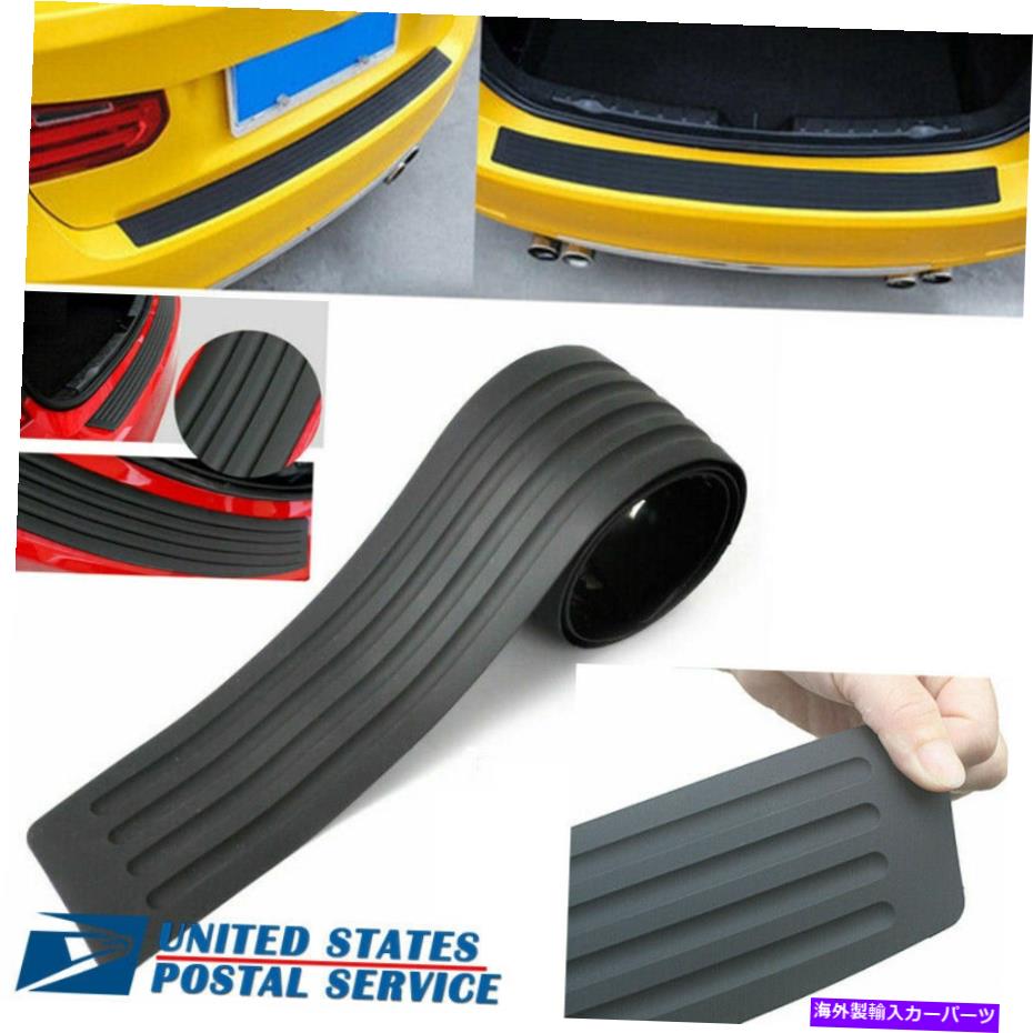 Cover Rear Trunk 車のリアバンパーガードプロテクタートリムカバーシルプレートトランクラバーパッドブラック Car Rear Bumper Guard Protector Trim Cover Sill Plate Trunk Rubber Pad Black 【並行輸入品】