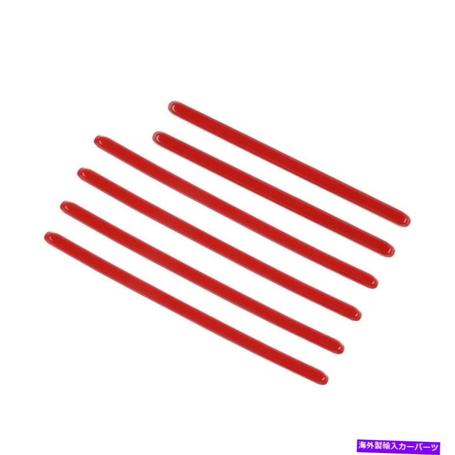 Cover Rear Trunk ジープラングラーJL 2018-2019用6PCSレッドリアテールトランクカバートリムストリップフィット 6pcs Red Rear Tail Trunk Cover Trim Strip Fit for Jeep Wrangler JL 2018-2019 【並行輸入品】