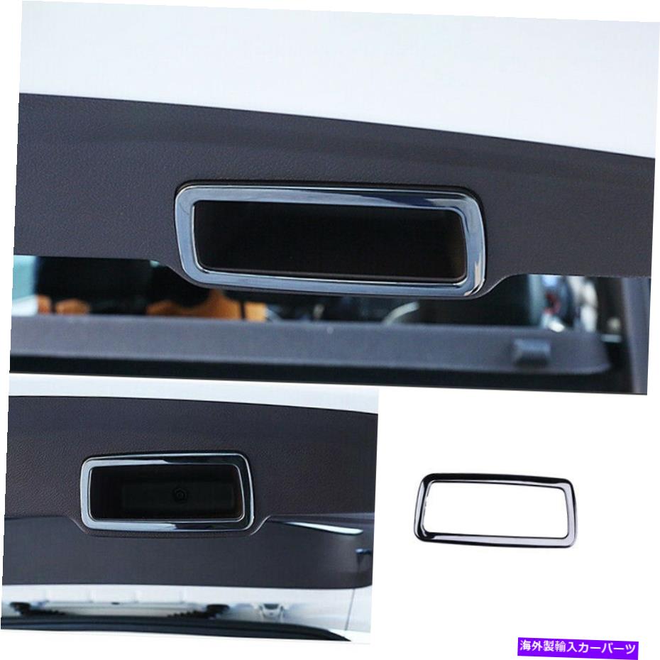 Cover Rear Trunk フィット感のためのジープ・レネゲード2015-2020ブラックチタン後部ドアトランクハンドルカバートリム Fit For Jeep Renegade 2015-2020 Black Titanium Rear Door Trunk Handle Cover Trim 【並行輸入品】