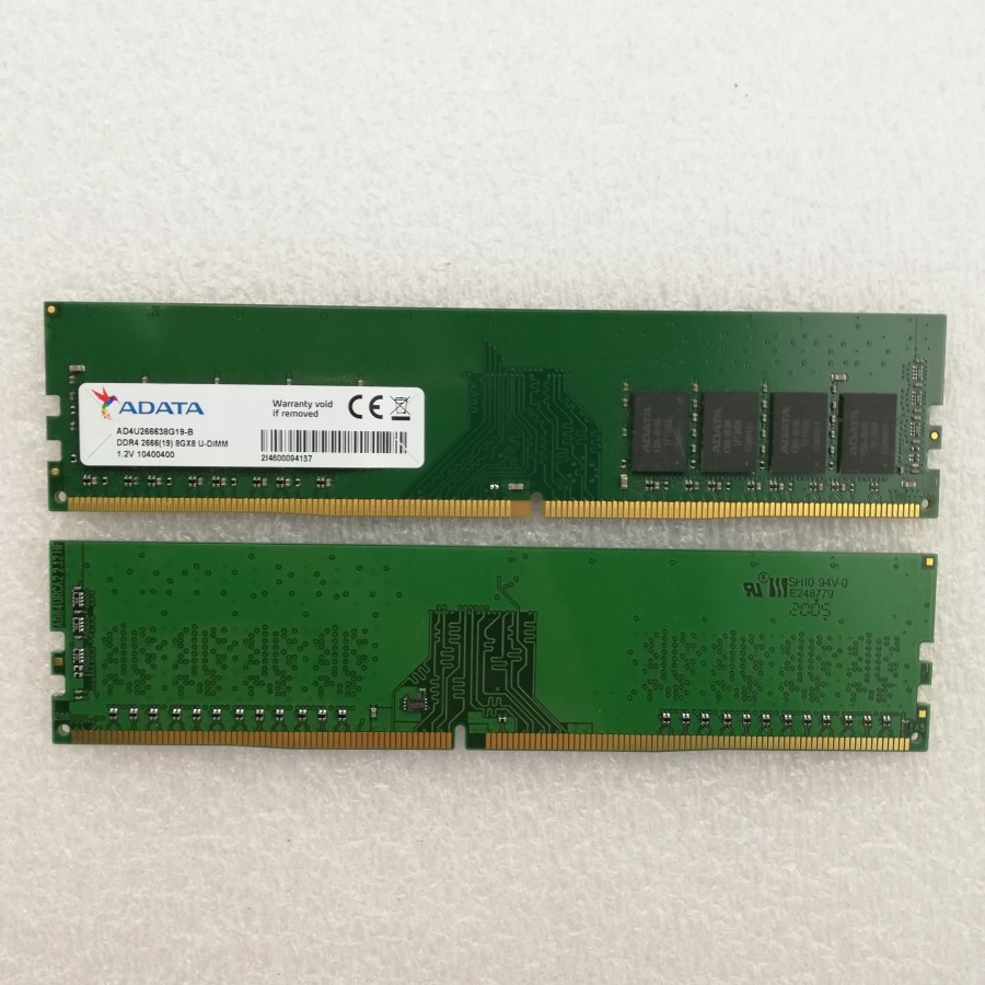 【中古】ADATA デスクトップパソコン用メモリー PC4-21300 DDR4-2666 8GB ２枚セット 計16GB 動作品 互換増設メモリ