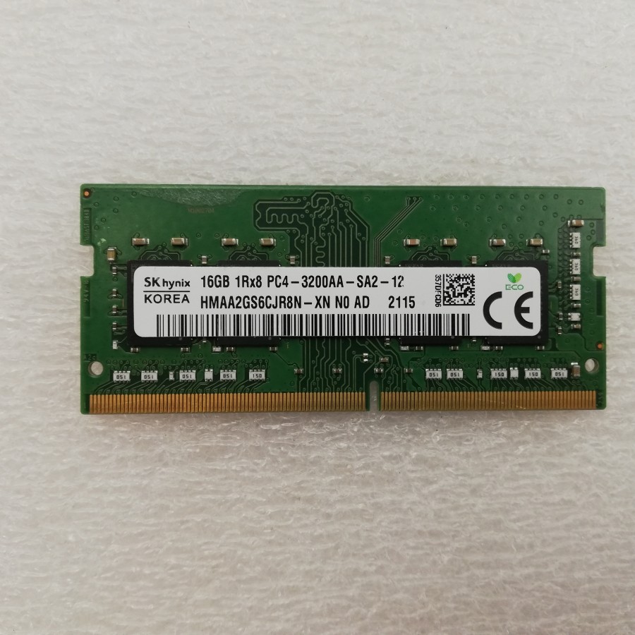 【中古品】SKhynix　ノートパソコン用メモリー PC4-3200AA 16GB 動作品 互換増設メモリー