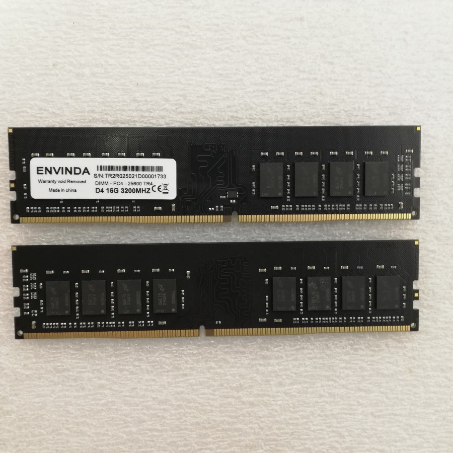 【中古】ENVINDA デスクトップパソコン用メモリー PC4-25600 DDR4-3200 16GB 2枚セット 計32GB 動作品 互換増設メモリ