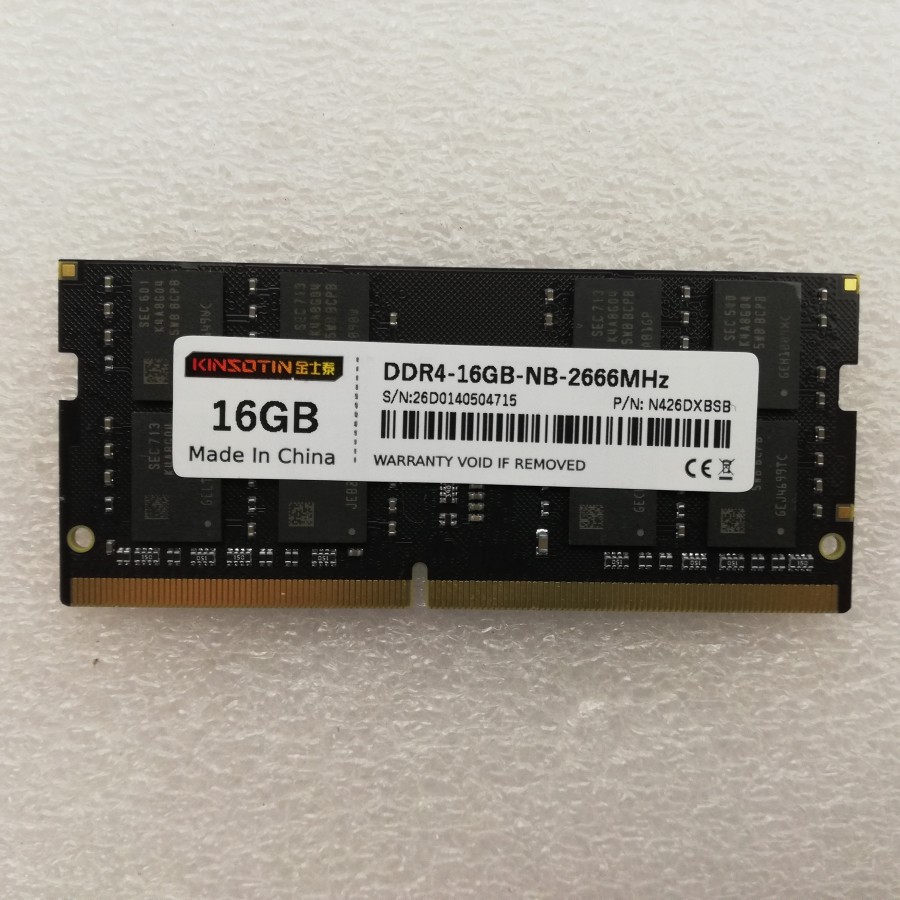 【中古】KINSOTIN ノートパソコン用メモリー PC4-2666 DDR4-21300 32GB 1枚 動作品 互換増設メモリ