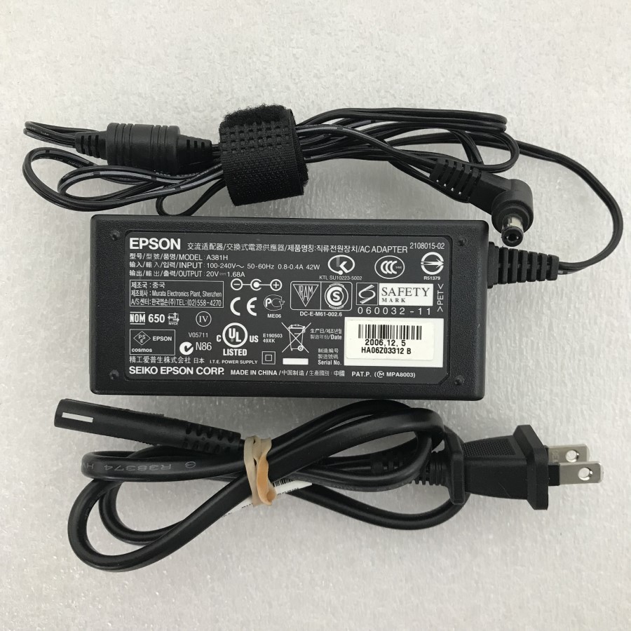 Power 4 Laptops ACアダプタスピーカー電源Epson ELPSP 02対応 エプソン(EPSON) PS-180 TMシリーズ用電源アダプタ