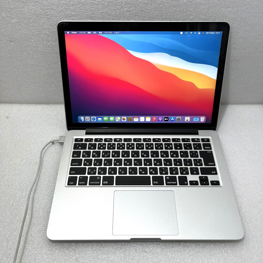 【中古】シルバー MacBook Pro 13.3インチ Mid 2014 A1502 lntel Core i5-4278U 2.6GHz 8GB SSD256GB 2560×1600 【レビュー記入で保証期間を３ヶ月に延長します。必ず商品到着後1ヶ月保証の期間中にレビューをお願いします】
