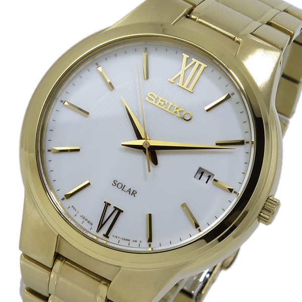 【楽天市場】【逆輸入SEIKO】セイコー SEIKO ソーラー SOLAR クオーツ メンズ 腕時計 SNE390P1 ホワイト：セイコー時計