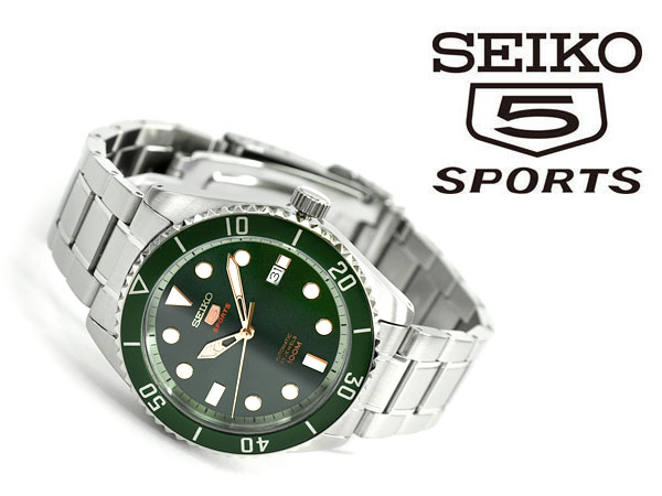 SEIKO5 SPORTS SRPB93 グリーン+spbgp44.ru