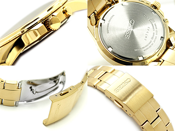 【楽天市場】【逆輸入SEIKO】セイコー メンズ パーペチュアルカレンダー 腕時計 オールゴールド ステンレスベルトSNQ134P1：セイコー