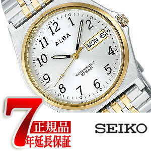 【正規品】セイコー アルバ SEIKO ALBA スタンダード ねじロック式 メンズ 腕時計 シルバー×ゴールド AIGT002