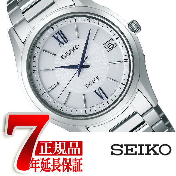 【SEIKO DOLCE\u0026EXCELINE】 セイコー ドルチェ\u0026エクセリーヌ セイコー ドルチェ SEIKO DOLCE 電磁波 ソーラー 電磁波時辰儀 ウオッチ メンズ ペアウォッチ 白いこと SADZ185