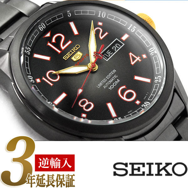 【楽天市場】【逆輸入SEIKO 5 SPORTS】セイコー5 スポーツ 自動巻き 手巻き付き機械式 メンズ 腕時計 ブラックベゼル ブラック