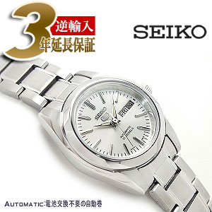 楽天市場 逆輸入seiko 5 セイコー5 自動巻き 手巻き レディース腕時計 シルバーダイアル シルバーステンレスベルト Symk13k1 セイコー時計専門店 スリーエス