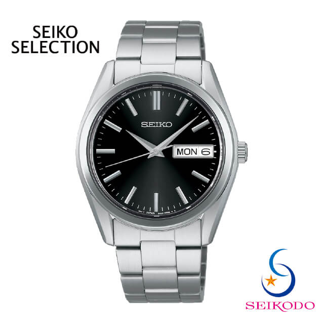 SEIKO SELECTION セイコー 一粒選り SBTH011 Sつづき物 石英 メンズ ウオッチ 黒いこと文字記号盤 金属元素三尺帯 差し上げ物 差し上げ物