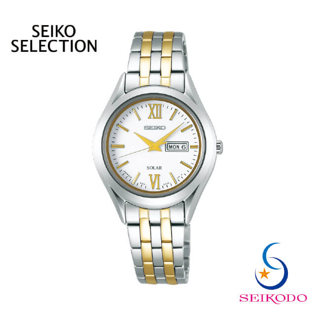 SEIKO SELECTION セイコー セレクション STPX033 ソーラー レディース 腕時計 ホワイト文字盤 メタルベルト プレゼント ギフト
