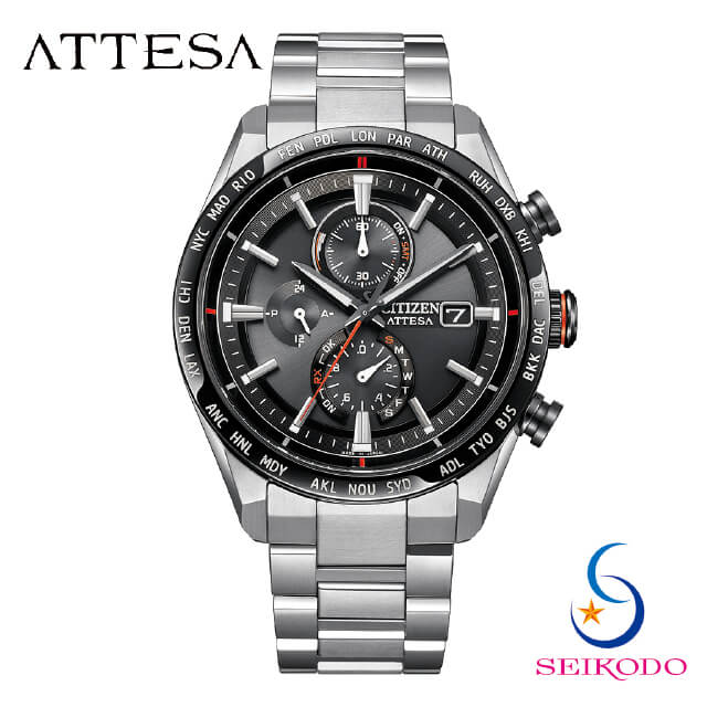 CITIZEN シチズン ATTESA アテッサ AT8189-61E エコドライブ 電波時計 メンズ 腕時計 チタン メタルベルト プレゼント ギフト｜精光堂店