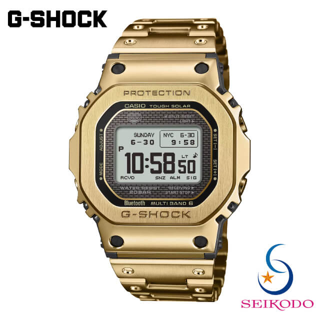 G-SHOCK Gショック CASIO カシオ GMW-BZ5000GD-9JF MULTIBAND6 電波 ソーラー MIP液晶 メンズ フルメタル Bluetooth スマートフォンリンク スクリューバック 腕時計