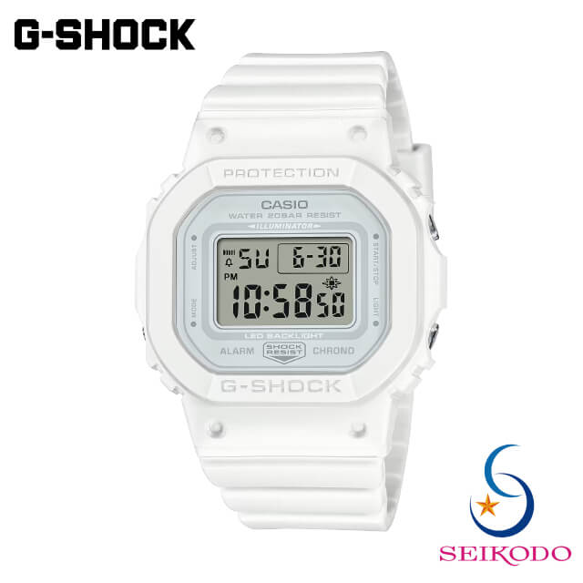 G-SHOCK Gショック CASIO カシオ メンズ レディース ジーショック デジタル ミッドサイズ ホワイト 腕時計 GMD-S5600BA-7JF【国内正規品】