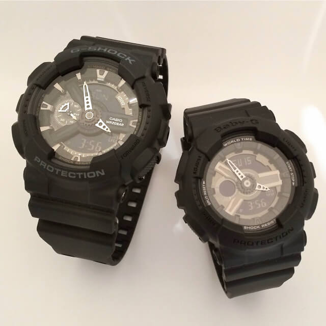 G Shock Baby G Gショック ベビーg ペア Pair Watch ペアウォッチ Ga 110 1bjf Ba 110bc 1ajf デジアナ ブラック 黒 腕時計 メンズ レディース 国内正規品 送料無料 精光堂店