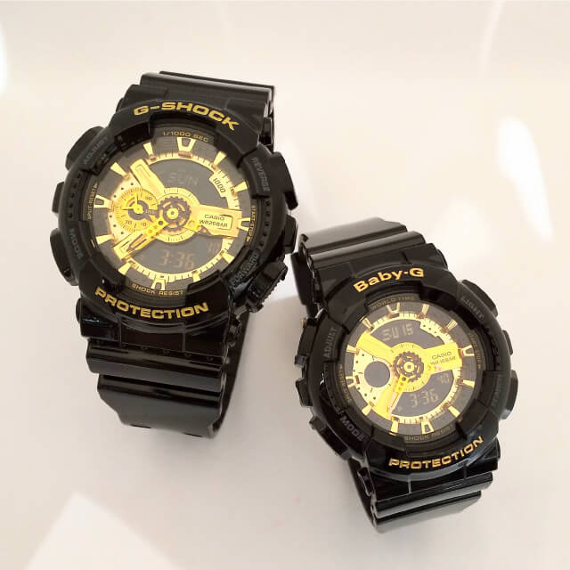 G Shock Baby G Gショック ベビーg ペア Pair Watch ペアウォッチ Ga 110gb 1ajf Ba 110 1ajf デジアナ ブラック ゴールド 黒 金 腕時計 メンズ レディース 国内正規品 送料無料 精光堂店