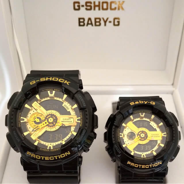 G Shock Baby G Gショック ベビーg ペア Pair Watch ペアウォッチ Ga 110gb 1ajf Ba 110 1ajf デジアナ ブラック ゴールド 黒 金 腕時計 メンズ レディース 国内正規品 送料無料 精光堂店