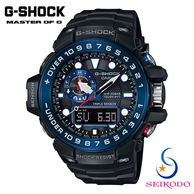 G-SHOCK Gぼうぜん自失 CASIO カシオ MASTER OF G ガルフ御師匠さん GWN-1000B-1BJF Triple Sensor GWN-1000B-1BJF 電磁波ソーラー メンズ ウオッチ 【国内置き目品】