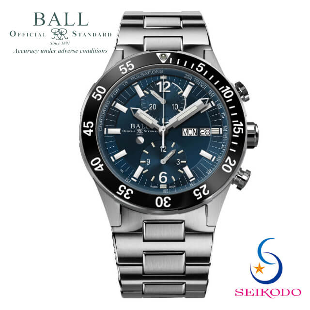 【最大60回無金利ローン可能！】 ボールウォッチ BALL WATCH ロードマスター Road Master レスキュークロノグラフ DC3030C-SJ-BE 世界限定モデル ブルー文字盤 メンズ 自動巻き 機械式 腕時計 チタン 正規品