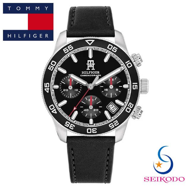 【楽天市場】【正規品】TOMMY HILFIGER トミー・ヒルフィガー TH85 1792162 腕時計 クオーツ 革ベルト ブラック文字盤 ...