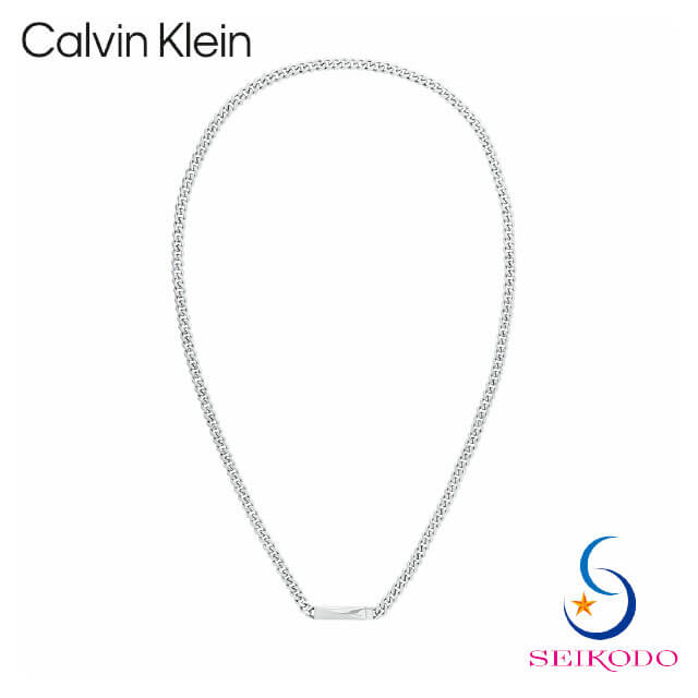Calvin Klein カルバン クラはたご屋 頸飾り シャンデリヤ 添え物 ICONIC ID 35000055 メンズ 彼 好一対 差し上げ物 生まれ落ちる日 不死化日 ブランド名 分かりやすい ステンレス鋼 定まり品